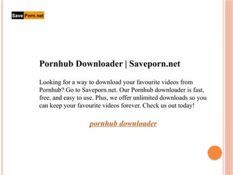 saveporn.net|Pornhub Downloader .